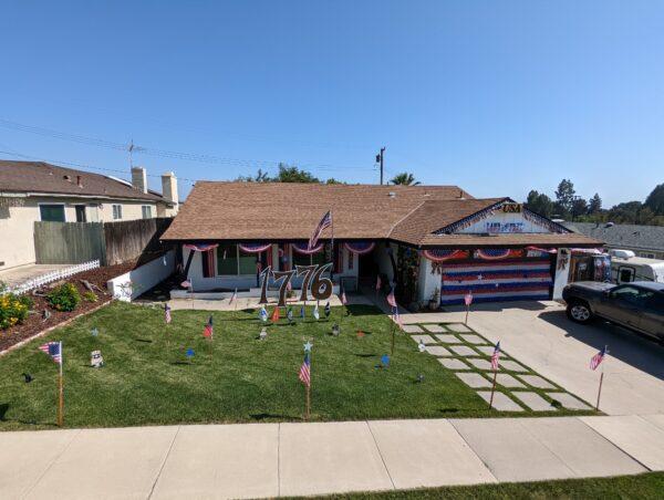 Eric Carlson's home wins Brea's Community Patriotic Home Beautification Challenge in Brea, Calif., on July 4, 2022. (Courtesy of the City of Brea)