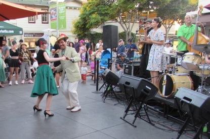 Visitors at the Dapper Day Summer Soiree at the Original Farmers Market in Los Angeles on Aug. 11, 2022. (Courtesy of Tiffany Brannan)