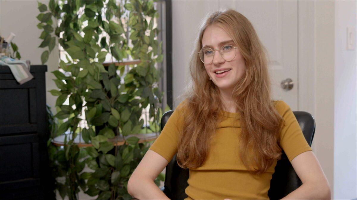 Grace, a woman interviewed in the film "The Detransition Diaries." (Courtesy of CBC Network)