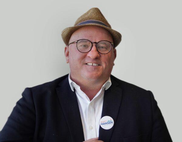 Irvine City Council Candidate Scott Hansen in Irvine, Calif., on Sept. 12, 2022. (Hau Nguyen/The Epoch Times)