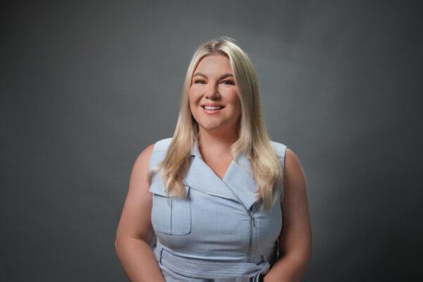 Newport Mesa Unified School District Candidate Kristen Valle in Irvine, Calif., on Sept. 16, 2022. (Jack Bradley/The Epoch Times)