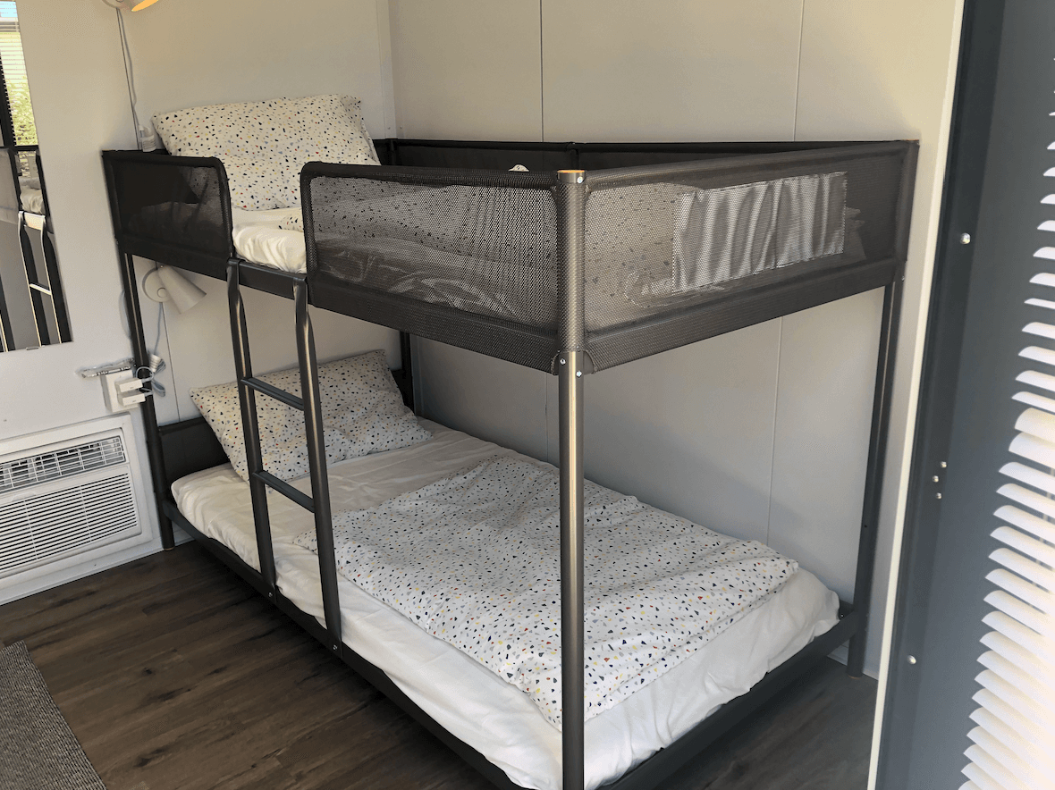 A home is pictured in Serenity Homes, a tiny home village in Baldwin Park, Calif., on Sept. 24, 2022. (Courtesy of San Gabriel Valley Regional Housing Trust)