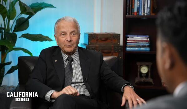 Dr. Jim Doti, Chapman University President emeritus, in an interview with EpochTV's California Insider program broadcast on July 6, 2022. (Screenshot via The Epoch Times)