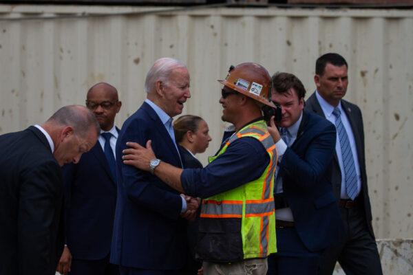 President Joe Biden delivers remarks at the Metro D Line (Purple) Extension Transit Project - Section 3 in Los Angeles, Calif., on Oct. 13, 2022. (Apu Gomes/Getty Images)