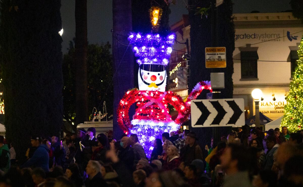 People celebrate the 28th annual Christams Celebration in Orange, Calif., on Dec. 4, 2022. (John Fredricks/The Epoch Times)