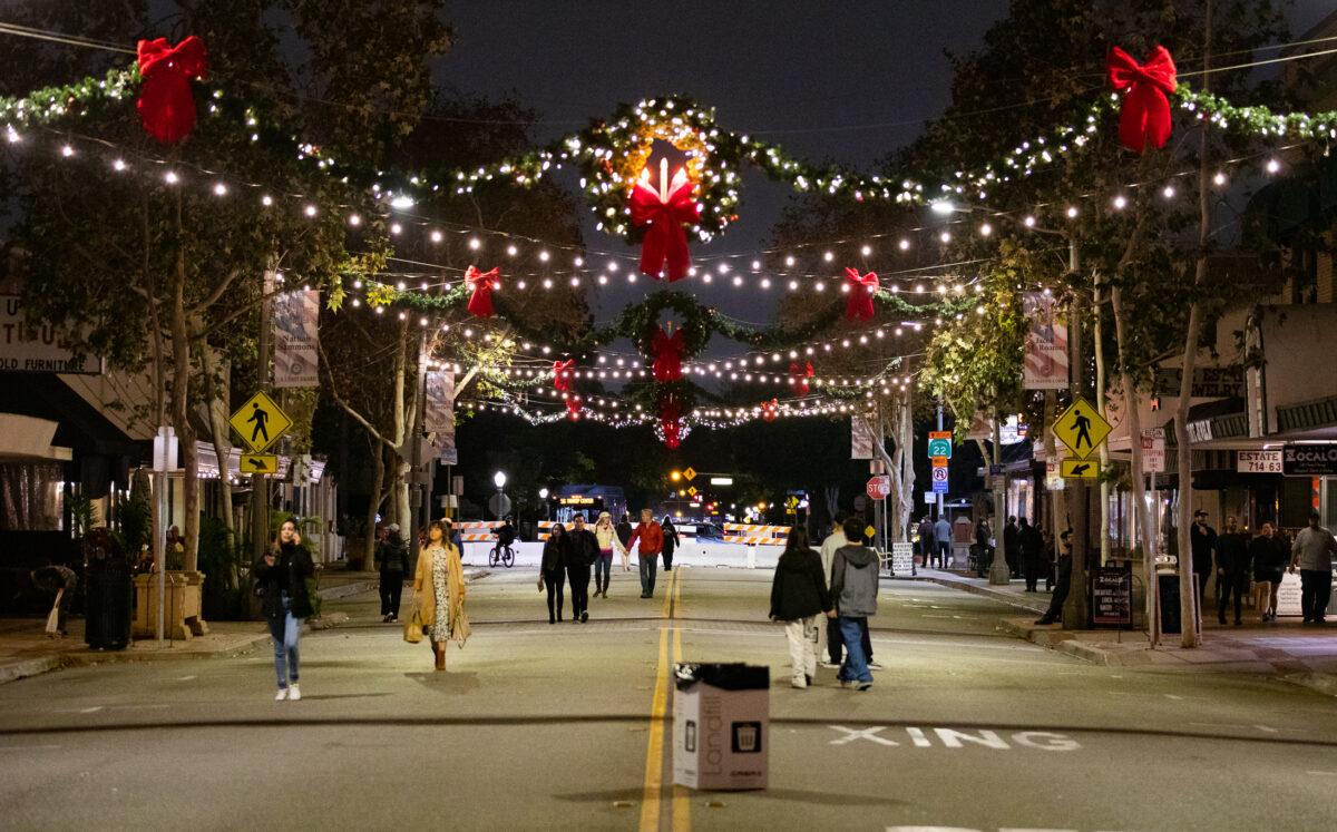 People celebrate the 28th annual Christams Celebration in Orange, Calif., on Dec. 4, 2022. (John Fredricks/The Epoch Times)