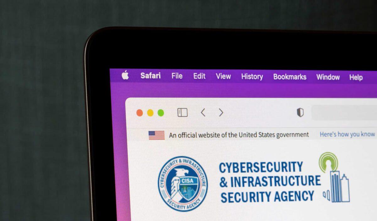 The homepage of the CISA website in a file photo. The Cybersecurity and Infrastructure Security Agency is an U.S. federal agency under Department of Homeland Security oversight. (Tada Images/Shutterstock)