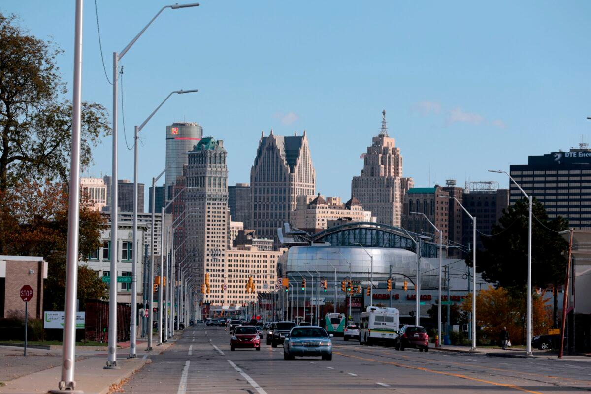The Detroit skyline on Oct. 23, 2019. (Jeff Kowalsky/AFP via Getty Images)
