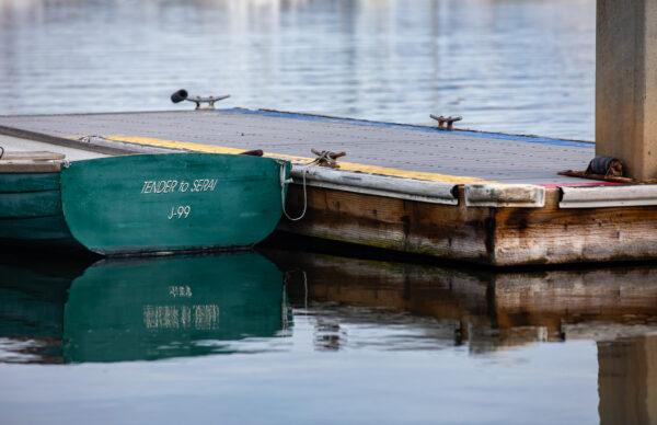 A public pier in the Newport Harbor of Newport Beach, Calif., on Jan. 12, 2023. (John Fredricks/The Epoch Times)