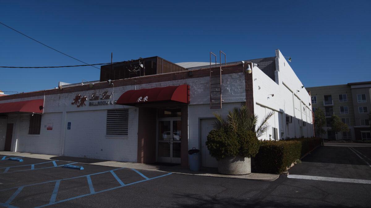 The Lai Lai Ballroom and Studio near the site of a deadly shooting where 10 people were killed and 10 more were injured at a dance studio in Monterey Park near a Lunar New Year celebration on Saturday night, in Alhambra, California, on Jan. 22, 2023. (Eric Thayer/Getty Images)