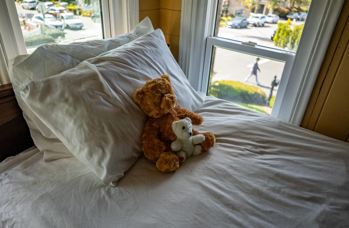 The bedroom area of the Waymakers children's shelter in Laguna Beach, Calif., on March 6, 2023. (John Fredricks/The Epoch Times)
