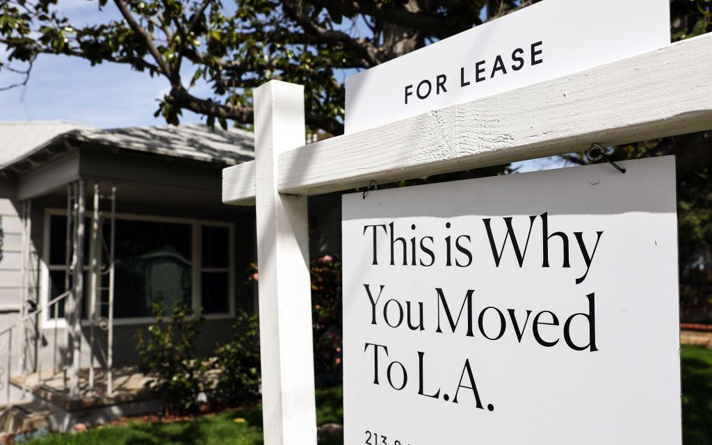 A house is available for rent in Los Angeles on March 15, 2022. (Mario Tama/Getty Images)