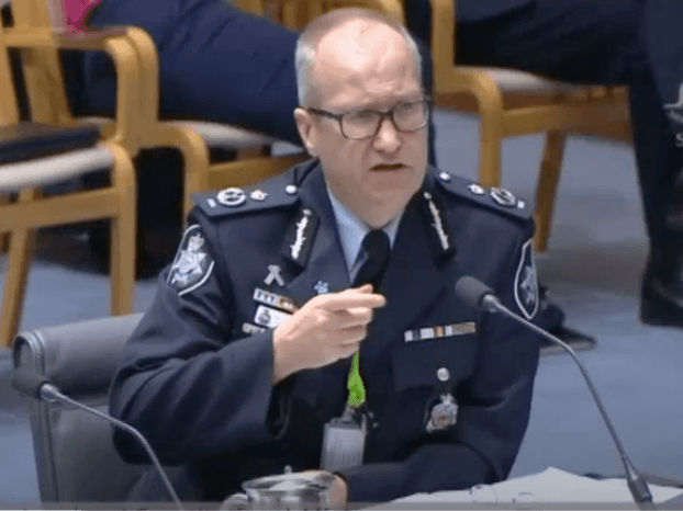 Ian McCartney, Deputy Commissioner for the AFP, echoed the call for more cooperation with universities. (Screenshot/The Epoch Times)