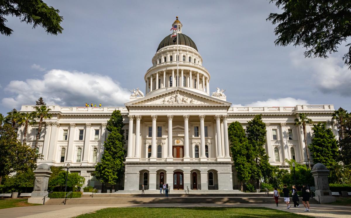 The California State Capitol building in Sacramento, Calif., on April 18, 2022. (John Fredricks/The Epoch Times)