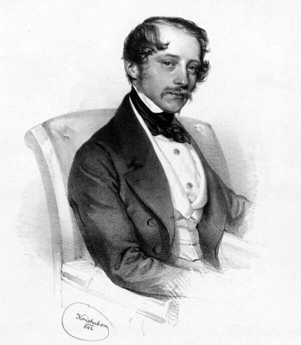 Conductor Otto Nicolai brought the Vienna Philharmonic up to international standards. Lithograph of Nicolai in 1842. (Public Domain)