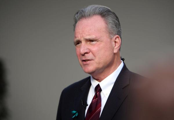 Dave Cortese, then-president of the County of Santa Clara Board of Supervisors, speaks to members of the media after a press conference at the County Government Center in San Jose, Calif., on April 25, 2017. (Josh Edelson/AFP via Getty Images)