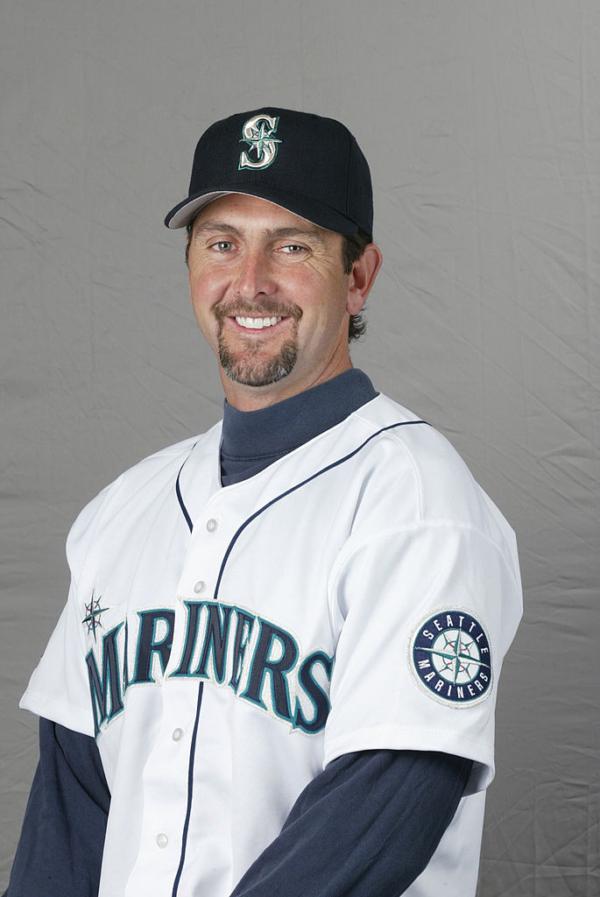Paul Abbott #48 of the Seattle Mariners poses for a photo during Team Photo Day at the Mariners Spring Training in Peoria, Ariz., on Feb. 21, 2002. (Tom Hauck/Getty Images)