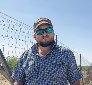 Ben Binnion, a wildlife biologist and general<br/>manager for a ranch in Maverick County, Texas. (Charlotte Cuthbertson/The Epoch Times)
