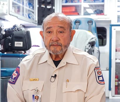 Henry Garcia, director of emergency<br/>medical services for the Kinney County, Texas. (Charlotte Cuthbertson/The Epoch Times)
