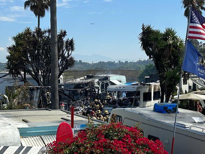 3 Mobile Homes Destroyed, 9 people Displaced in Newport Beach Fire