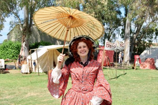 A reenactor at the 30th annual Civil War Days event at Huntington Beach Central Park in Huntington Beach, Calif., on Sept. 3, 2023. (Sophie Li/The Epoch Times)