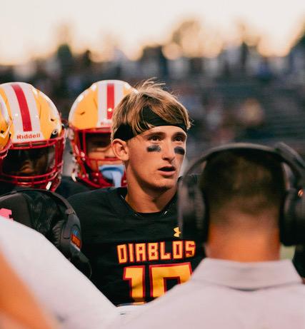 Draiden Trudeau, No. 10, on Mission Viejo High School’s football team. (Courtesy of Anthony Miller)
