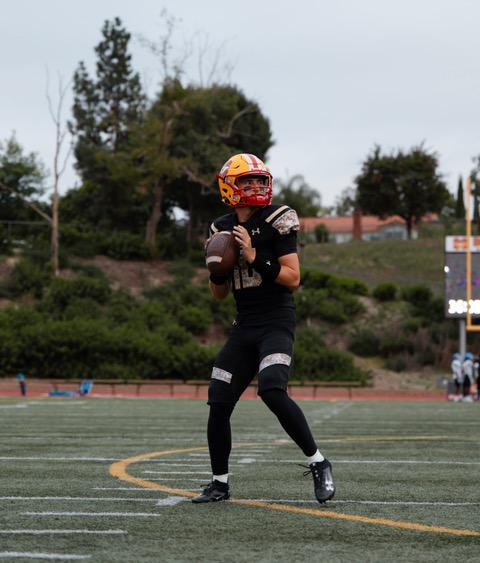 Draiden Trudeau, No. 10, on Mission Viejo High School’s football team. (Courtesy of Anthony Miller)