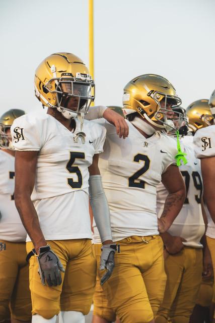 San Juan Hills wide receiver Jason Robinson Jr. (5) and quarterback Timmy Herr (2). (Courtesy of San Juan Hills High School)