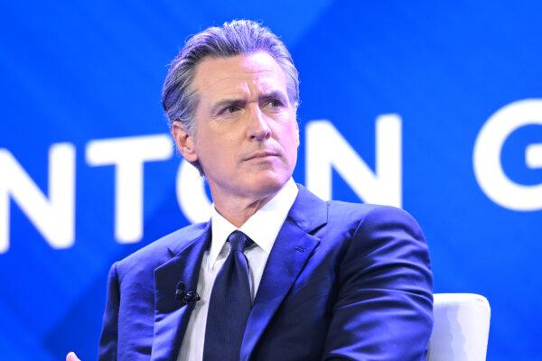 California Gov. Gavin Newsom speaks onstage during the Clinton Global Initiative September 2023 Meeting at New York Hilton Midtown in New York City on Sept. 18, 2023. (Noam Galai/Getty Images for Clinton Global Initiative)