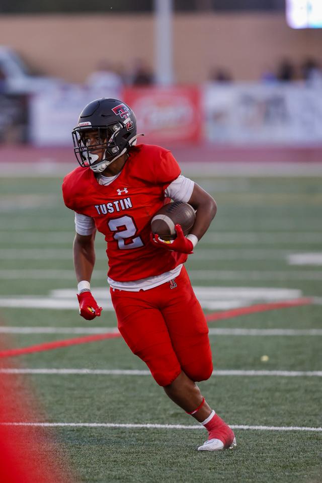 Junior running back Eimesse Essis from Tustin High School in Orange County, California. (Courtesy of Caesar Ocular)