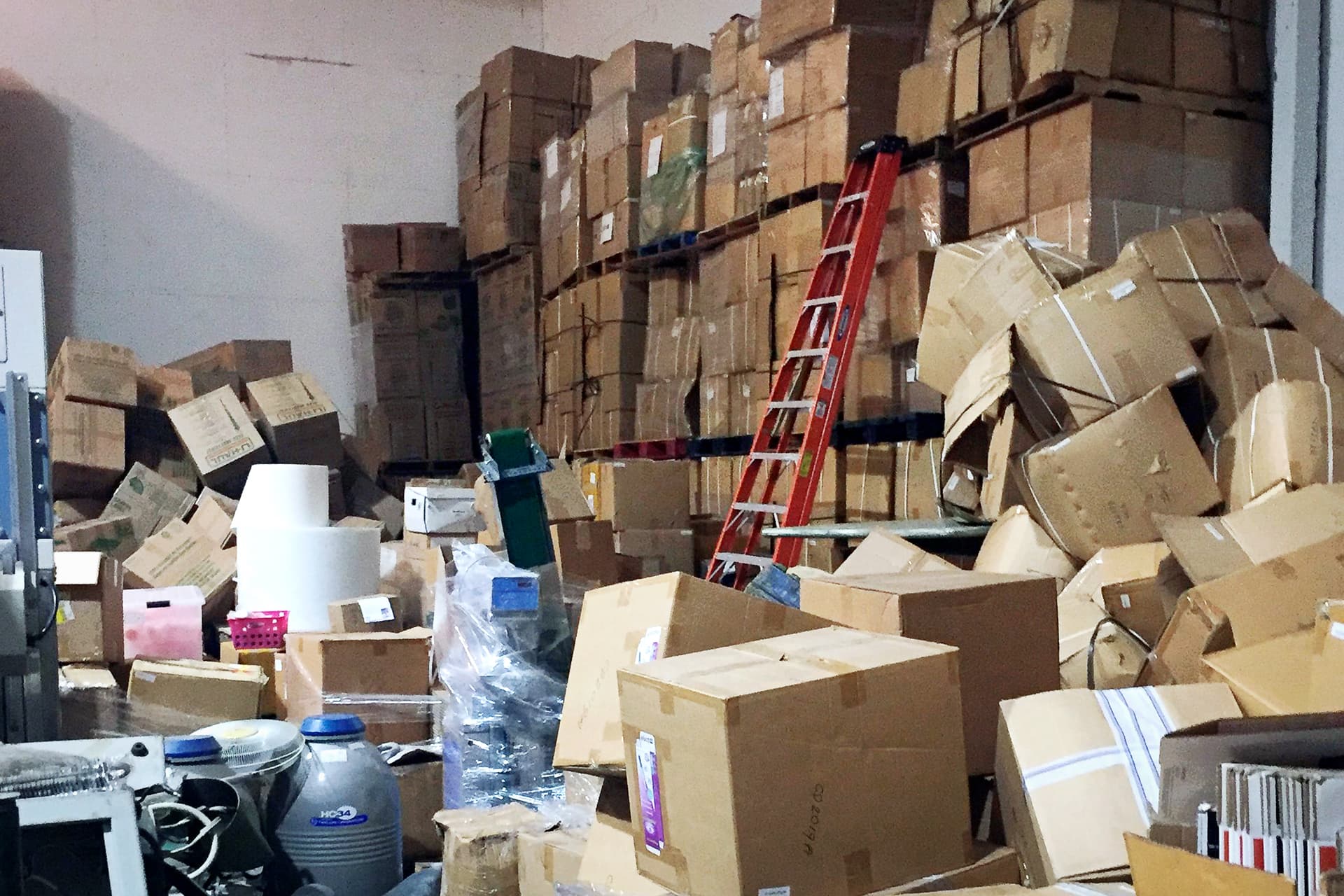 The interior of a suspected illegal lab in Reedley, Calif., on July 31, 2023. (Courtesy of City of Reedley)