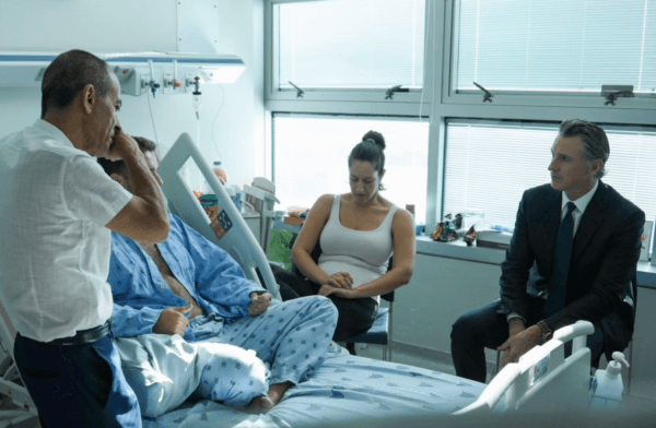 California Gov. Gavin Newsom visits Tel Aviv Sourasky Medical Center in Tel Aviv, Israel on Oct. 20, 2023. (Courtesy of the Office of the Governor of California)