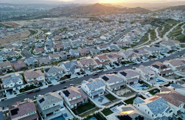 A housing development in Santa Clarita, Calif., on Sept. 8, 2023. Santa Clarita was named the top city in the United States for personal credit card debt, with the average household debt of $22,753, according to the latest report by WalletHub. (Mario Tama/Getty Images)