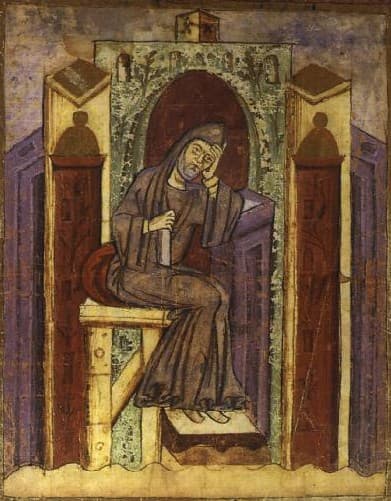 Notker the Stammerer, 10th century, from a medieval manuscript. (Public Domain)