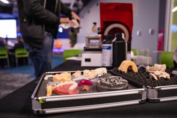 3D printing examples on display in Irvine, Calif. on Nov. 7, 2017. (John Fredricks/The Epoch Times)