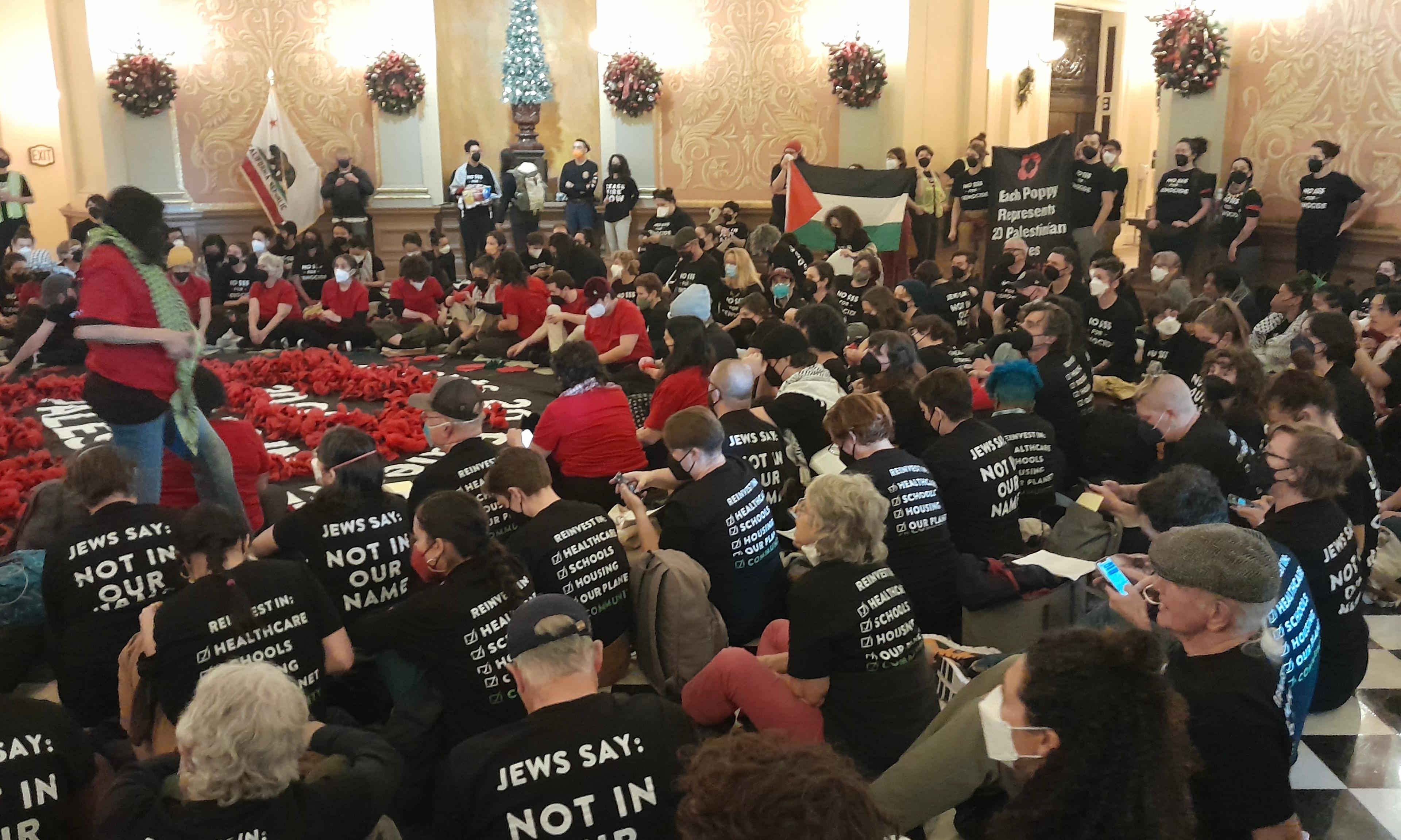 Cease-Fire Protesters Disrupt California’s First Legislative Session in 2024