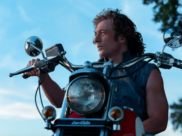 Kerry (Jeremy Allen White) about to go for a drunk-driving, career-ending motorcycle ride in "The Iron Claw." (A24/Lionsgate)