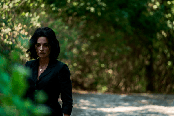 Laura Ferrari (Penélope Cruz) stalking her unfaithful husband, in "Ferrari." (Neon)