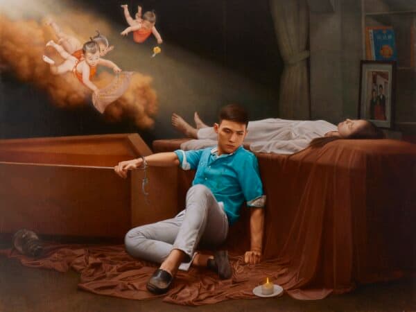 “Merciful Encouragement” by Yu Hsuan Lin. Oil on canvas; 62 inches by 82 2/8 inches. (NTD International Figure Painting Competition)