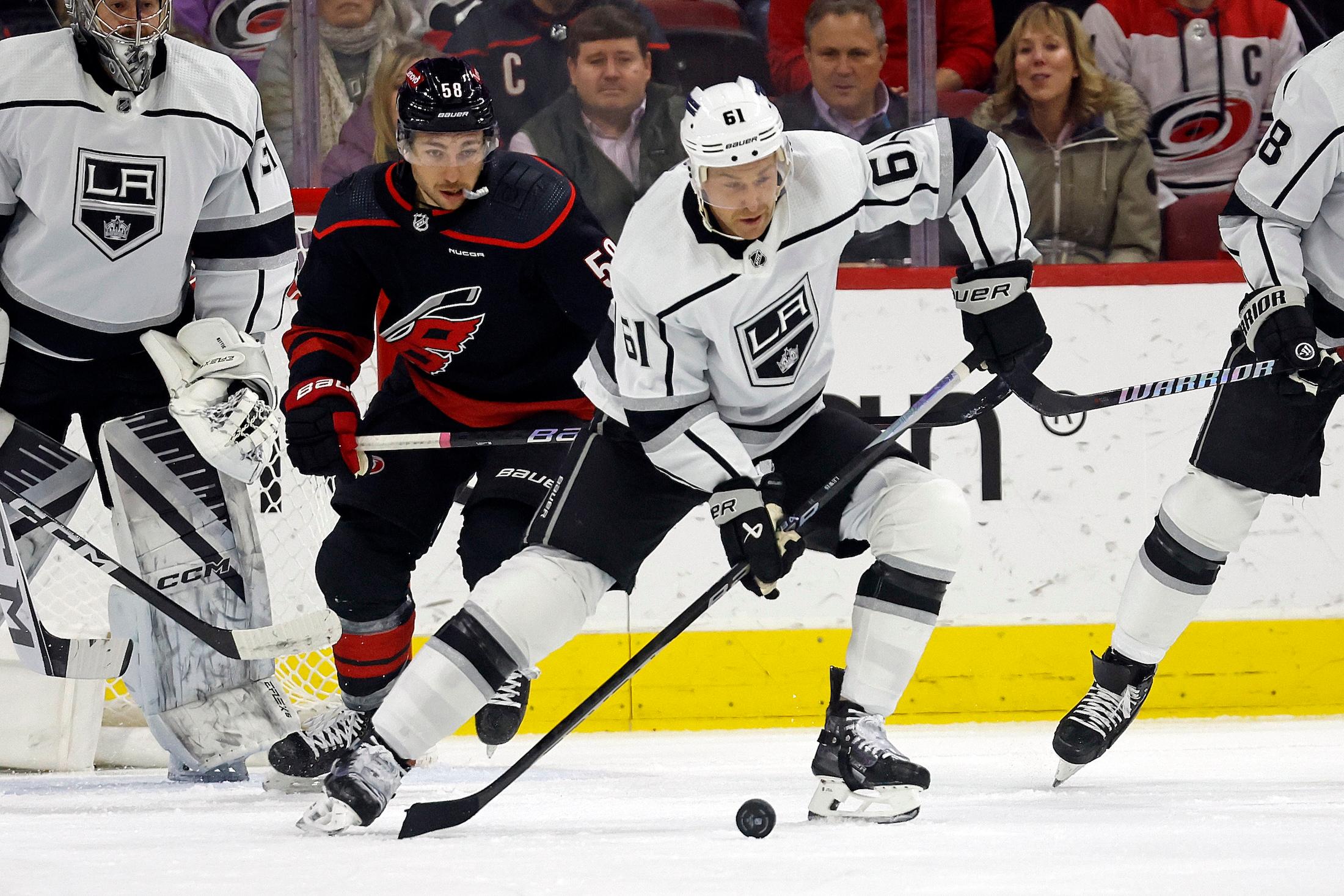 Trevor Moore Scores Twice as Kings Snap Skid by Beating Hurricanes 5–2
