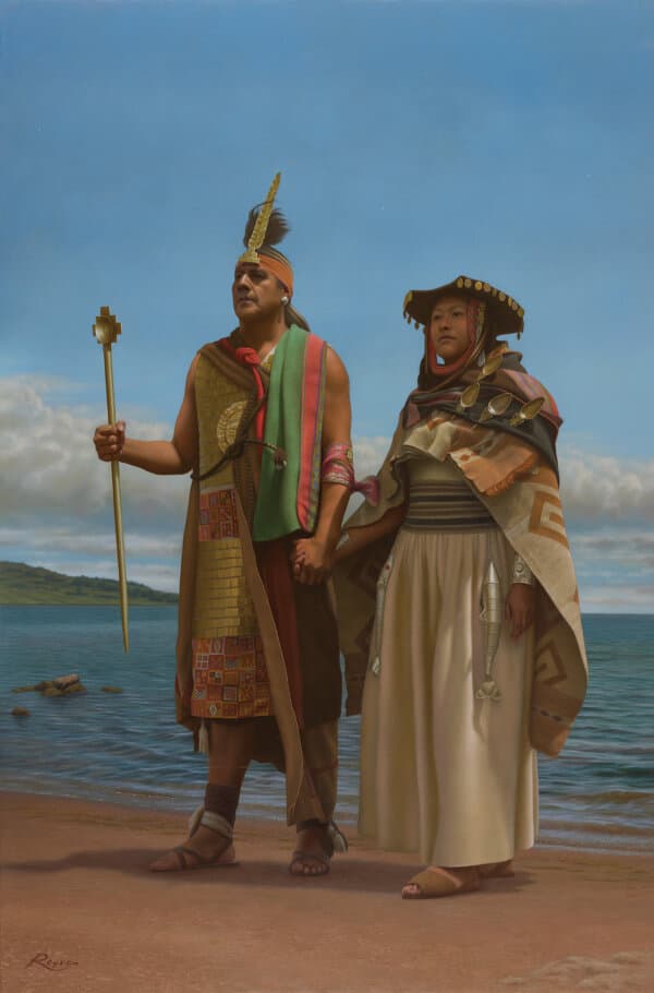 "Origin" by Pablo Josué Roque Almanza of Peru. Oil on canvas; 58 6/8 inches by 86 2/8 inches. (NTD International Figure Painting Competition)