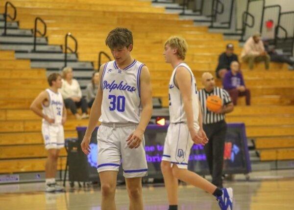 The Dana Hills High School boys' basketball team at a recent game. (Courtesy of Dana Hills High School)