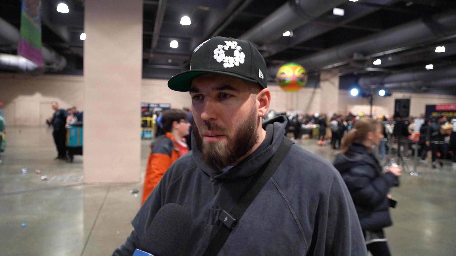 Luxury watch dealer Kevin Voyca at Sneaker Con in Philadelphia, Pa., on Feb. 17, 2024. (William Huang/The Epoch Times)