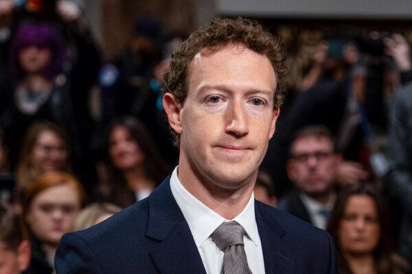 Meta Founder and CEO Mark Zuckerberg arrives to testify before the Senate Judiciary Committee in Washington on Jan. 31, 2024. (Madalina Vasiliu/The Epoch Times)