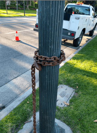 There's no easy way to vandal-proof the historic fixtures, says the city’s public information officer. (City of Pasadena)