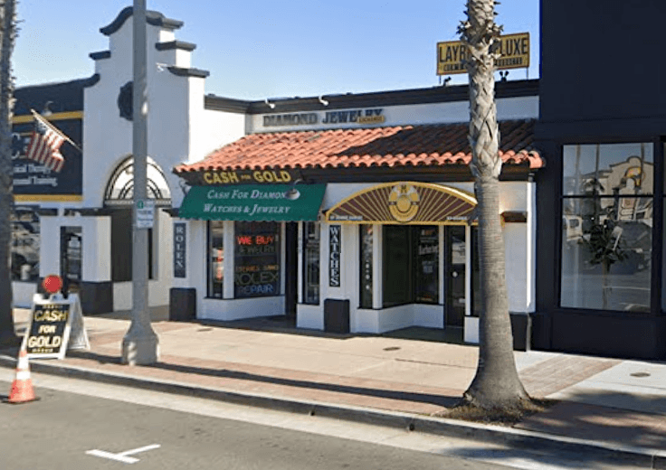 Diamond and Jewelry Exchange at 1808 Newport Blvd. in Costa Mesa, Calif., in February 2024. (Google Maps/Screenshot via The Epoch Times)