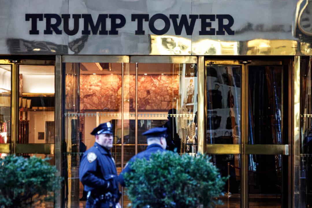 Trump Tower in New York City on March 25, 2024. Former President Donald Trump goes on trial this week over 34 counts of falsifying business records. (Michael M. Santiago/Getty Images)