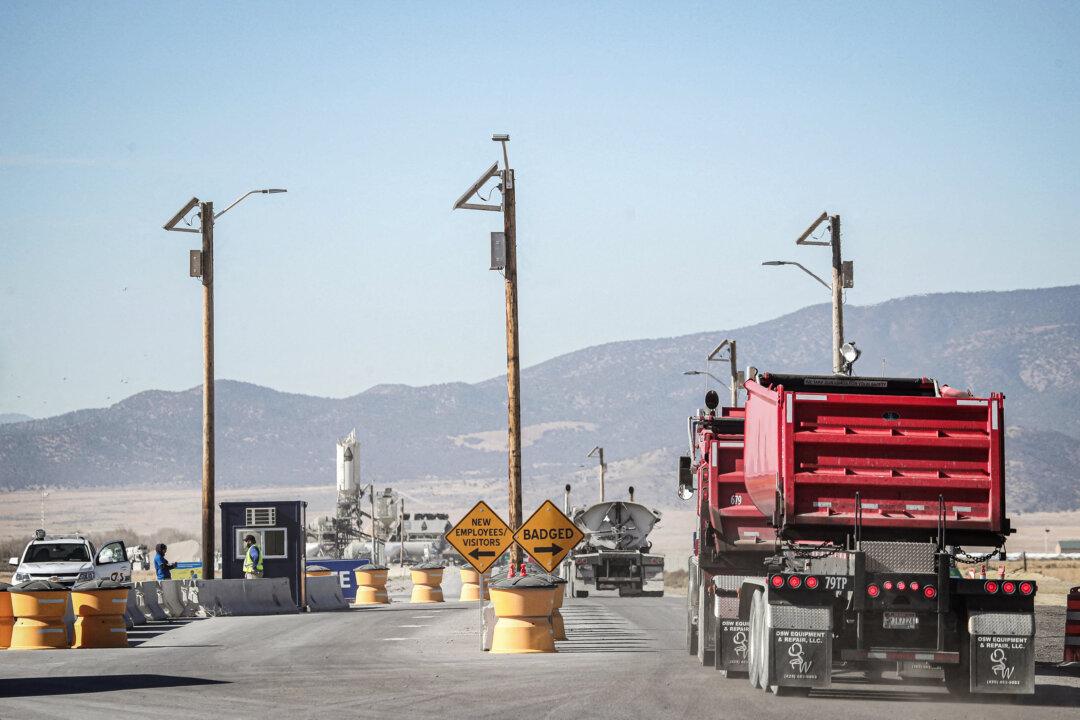 A new Facebook data center is under construction in Eagle Mountain, Utah, on Nov. 7, 2019. The facility is a 970,000 square foot building and sits on 500 acres. (George Frey/AFP via Getty Images)