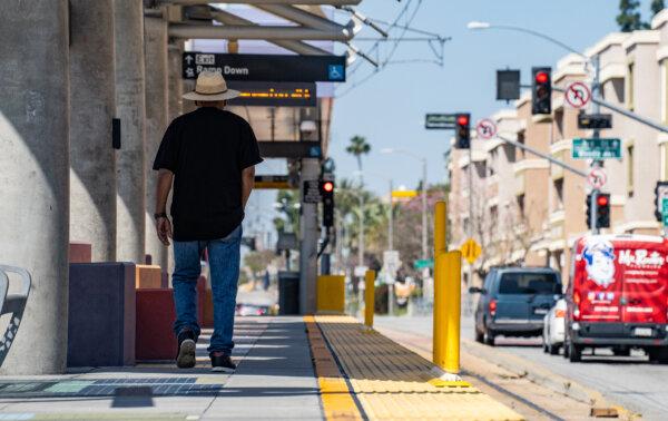 The Los Angeles Metro Line transit system in Los Angeles on April 19, 2023. (John Fredricks/The Epoch Times)
