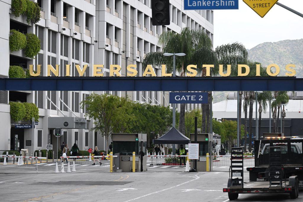An entrance to Universal Studios in Los Angeles County on May 2, 2023. (Robyn Beck/AFP via Getty Images)